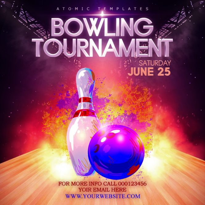 Bowling Tournament Instagram Post Template. This might be what you have been looking for. This product is Creative premade