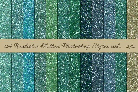 24 Realistic Glitter Photoshop Style