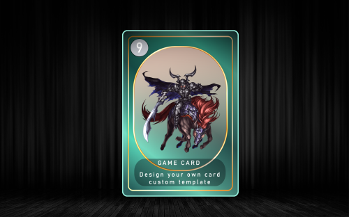 2D TRADING CARD TEMPLATE FOR GAME