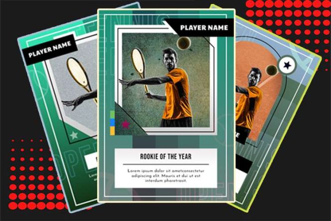 3 in 1 Sports trading card Photoshop Template