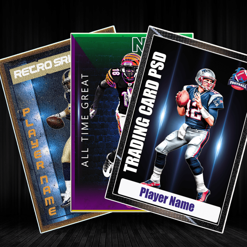 3 in 1 Sports trading card template