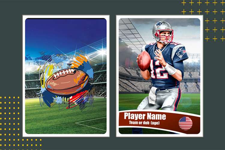 American football Trading card Template