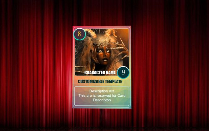 NFT Trading Card Photoshop template
