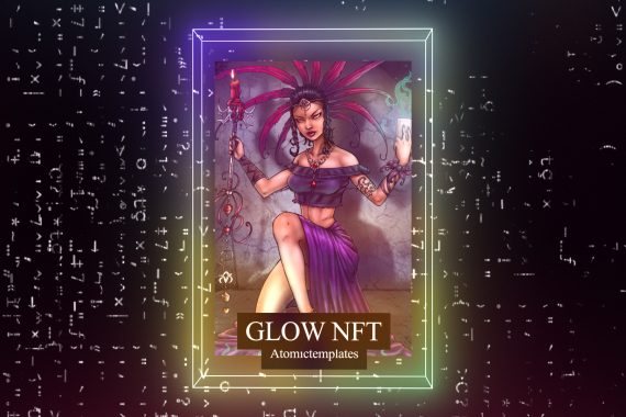 NFT Trading card template Glowing effect V2