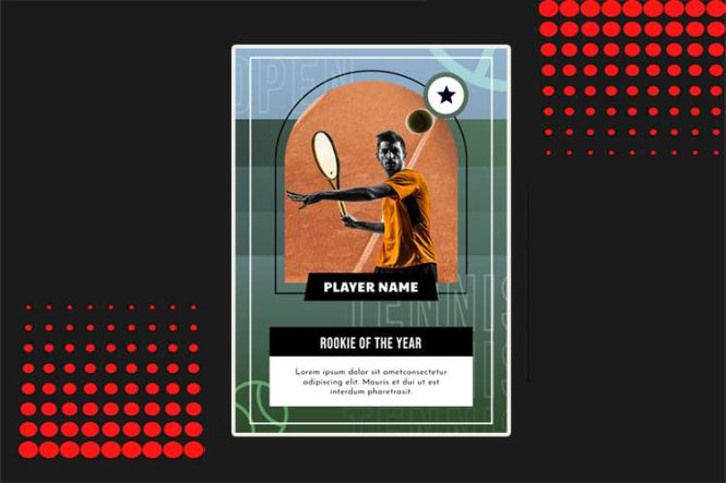 Sports Trading Card Photoshop template