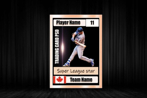 Sports Trading Card template V5
