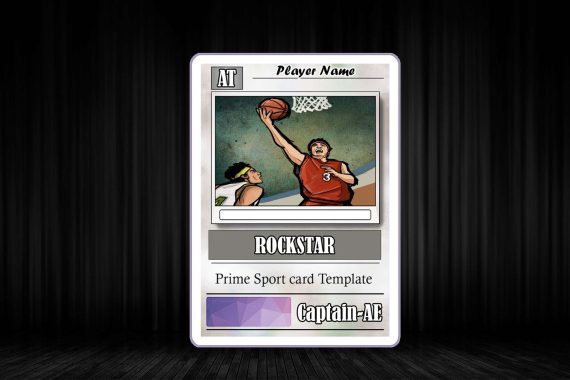 Sports Trading Card template V6