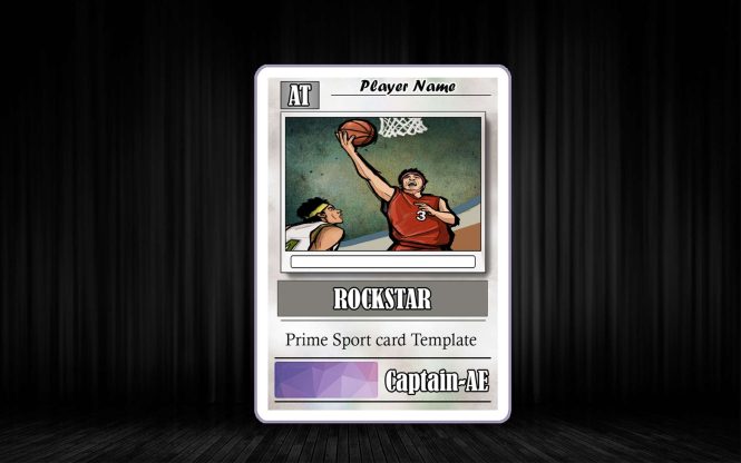 Sports Trading Card template V6