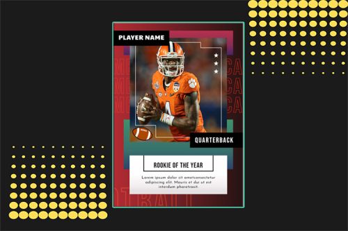 Sports Trading Card template photoshop