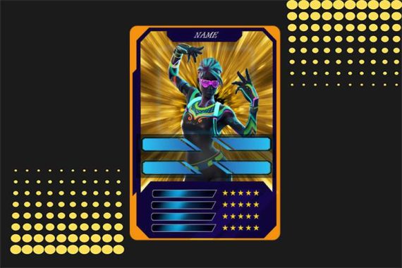 Trading card game template V9